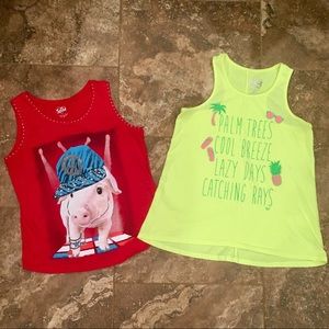 Justice girls size 18 set of 2 cute tank tops